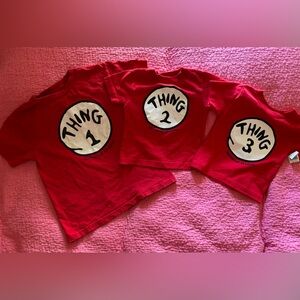 Thing 1(s) thing 2(3t) thing 3(2T) Universal studio shirts. T3-NWT.